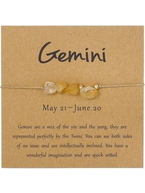 Gemini Zodiac Beaded Bracelet ♊️